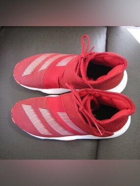 Red Adidas basketball shoes sz 9.5 men's.